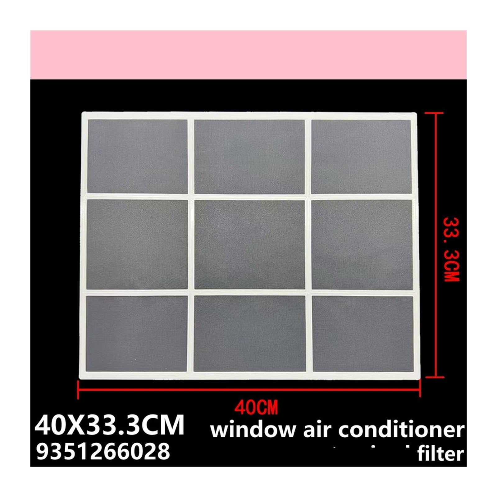 Filtro de aire acondicionado, compatible con Fujitsu,... | Atrapa el pelo de mascotas, fácil de instalar.(1PCS 300X375 window)