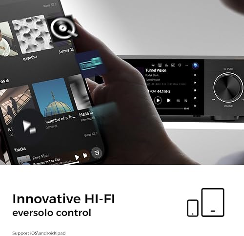 Miniatura 4 de EVERSOLO Streamer de música de alta fidelidad DMP-A6 Gen 2, transmisor de música digital Wireles, DAC, servicio de música y transmisión Qobuz,