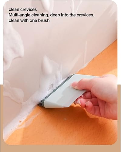 Miniatura 4 de 2 piezas de mini escobilla de limpieza para fregadero de cocina, multiusos, herramienta de limpieza 2 en 1 para mesa, baño, espejo, limpiaparabrisas