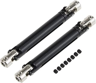 Universal Drive Shaft Dogbone Alloy for Rc Hobby Model Car 1/10 Axial Scx10 Upgraded Hop-up Parts SCX0016 Jeep Wrangler(Black)