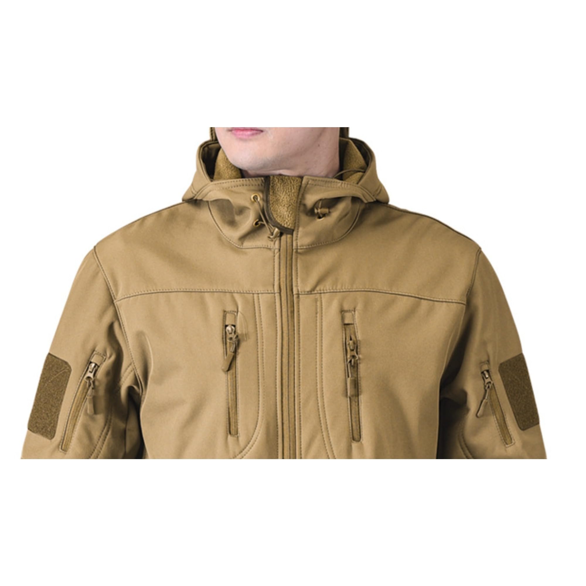 Chaqueta Softshell cálida y pesada para hombre, resistente al viento, forro polar, abrigo de invierno para acampar al aire libre, senderismo