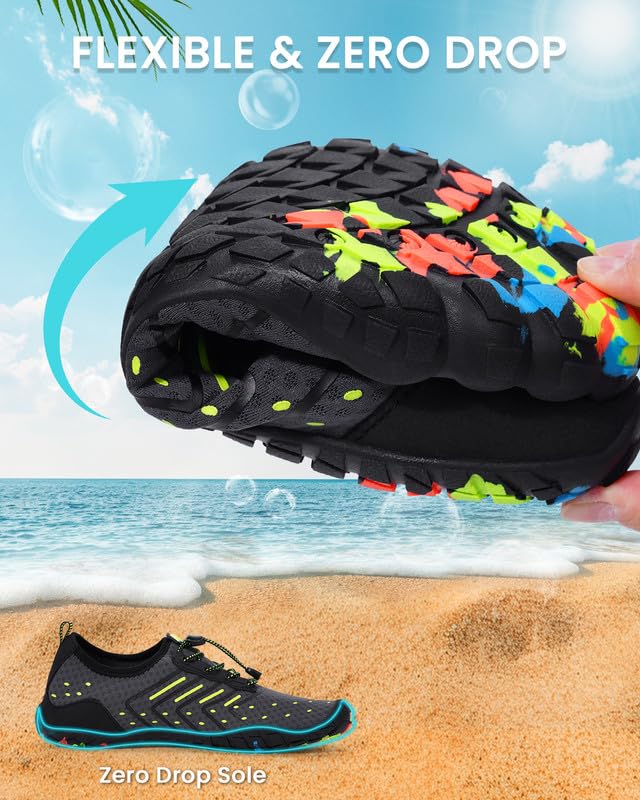 Image of Water Shoes for Women Men Quick-Dry Barefoot Shoes Breathable Aqua Socks for Swim Beach River Pool Lake Hiking Surfing Kayaking