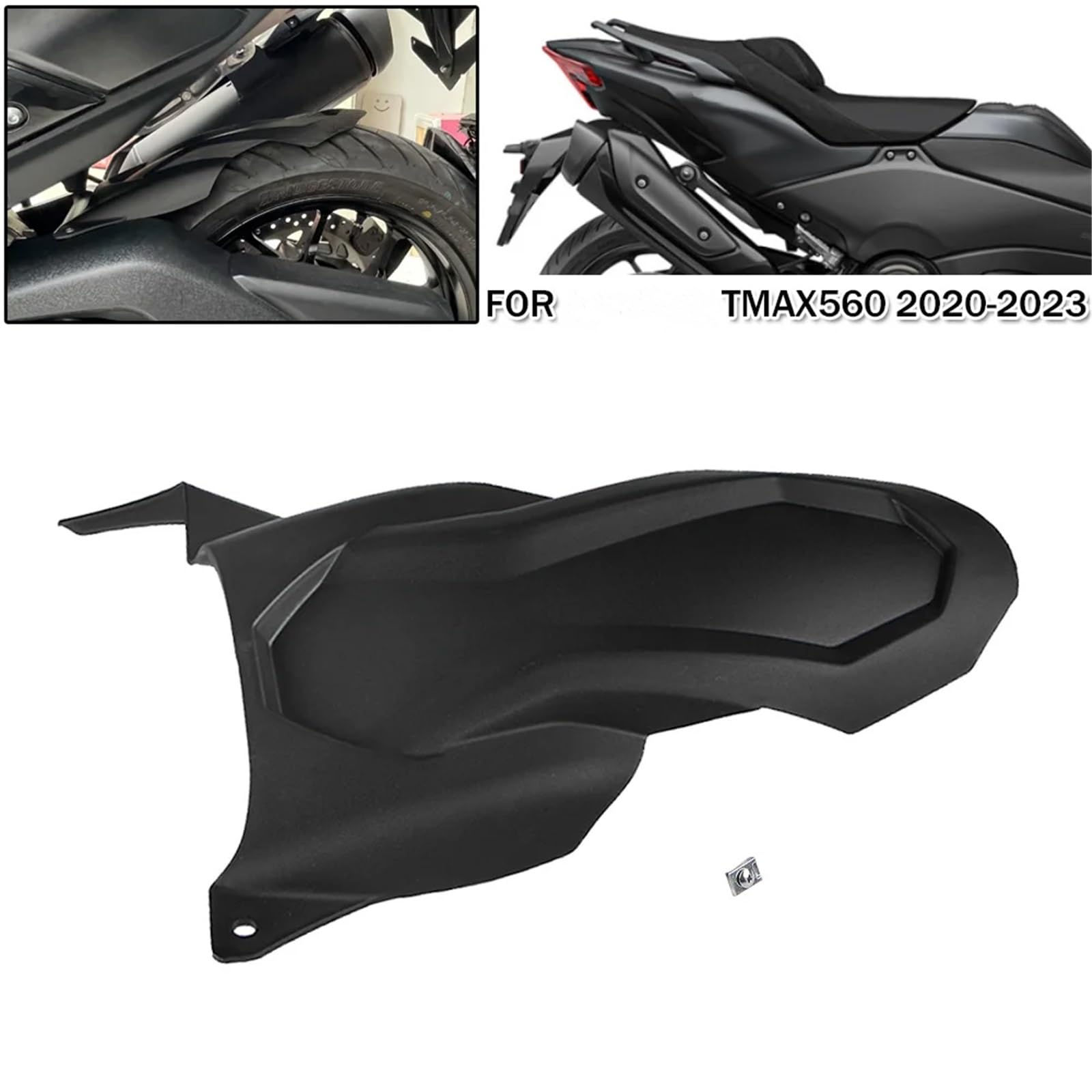 Parafango Posteriore Per Y&amaha TMAX560 2020-2023 | I parafanghi impediscono di sporcarsi di fango durante la guida dopo la pioggia.