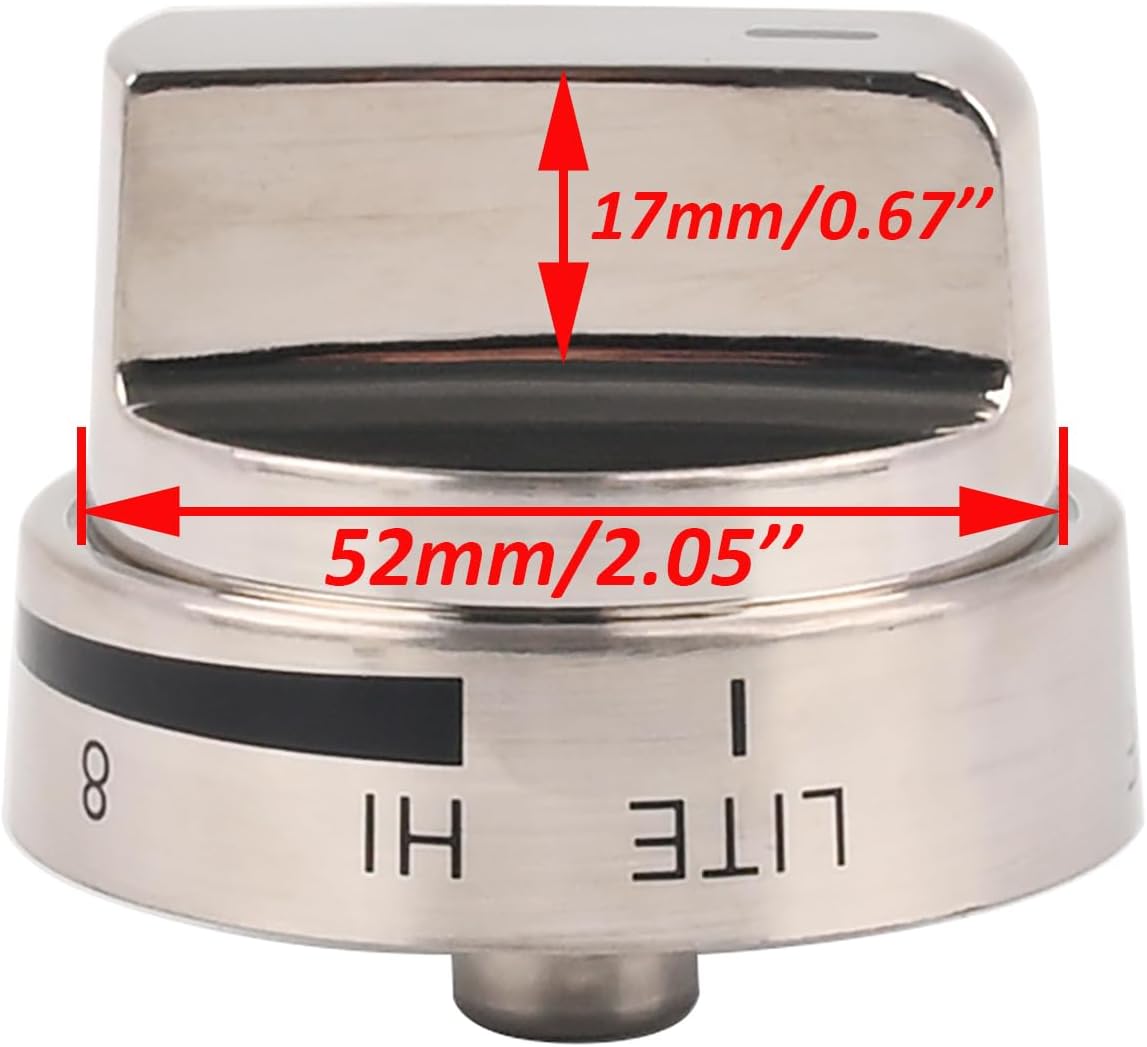 Range Burner Knob Stove Knob AEZ73453509 for LG Gas Range/Oven LDG3015ST/00 LDG3017ST/00 LDG3037ST/00 LRG3083ST/00 LRG3085ST/00 LRG3091ST/00 LRG3093ST/00 LRG3095ST/00 LRG3194ST/00 (5)