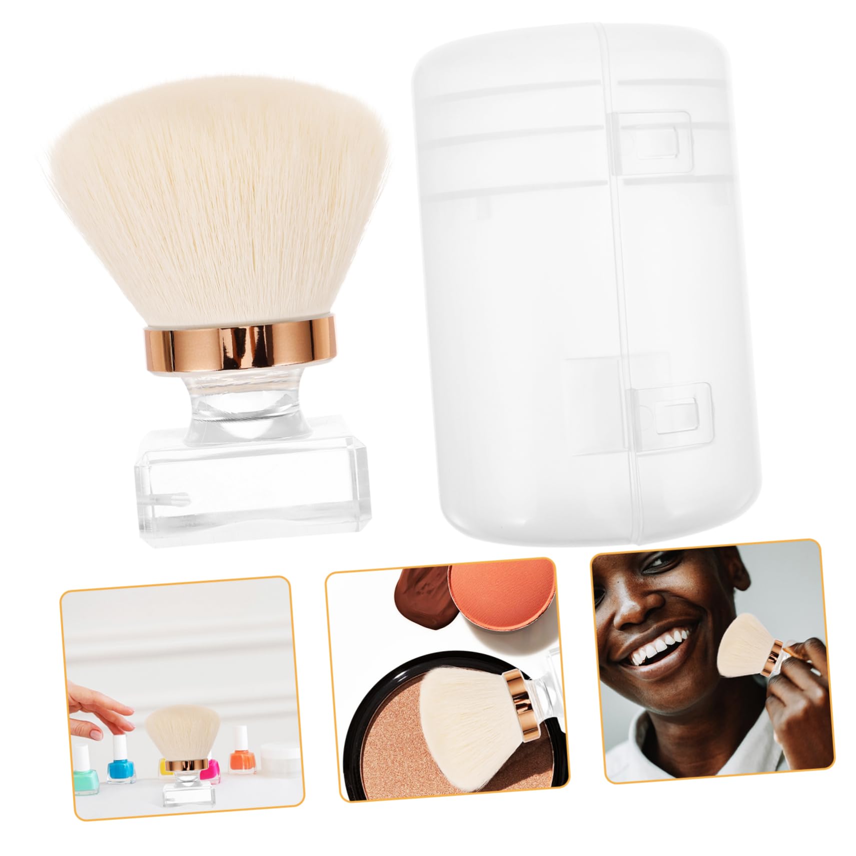 FRCOLOR 5pièces Pinceau De Nettoyage Des Portable Avec Poils Doux Pour Manucure Et Pédicure Brosse à Poudre Multifonctionnelle Pour Maquillage Et