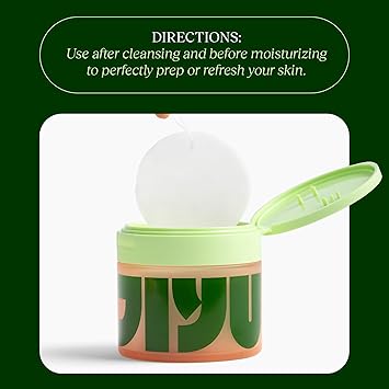 JiYu Toning Polish Pads - Korean Skincare for Dark Spots, Wrinkles & Dull Skin - Hydrating Facial Treatment with Snail Mucin, Niacinamide, Peptides & Centella - 100 Count