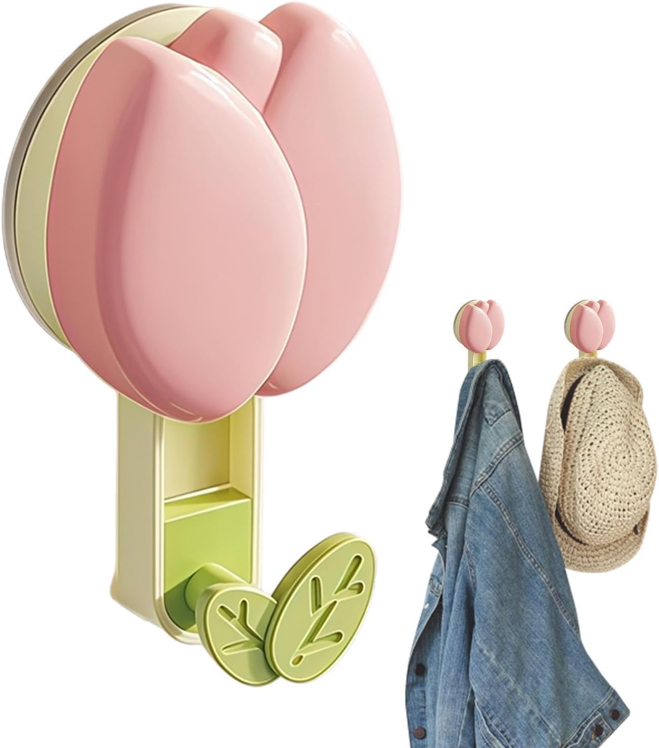 Shower Suction Cup Hooks Cute Flower Reusable Decorative