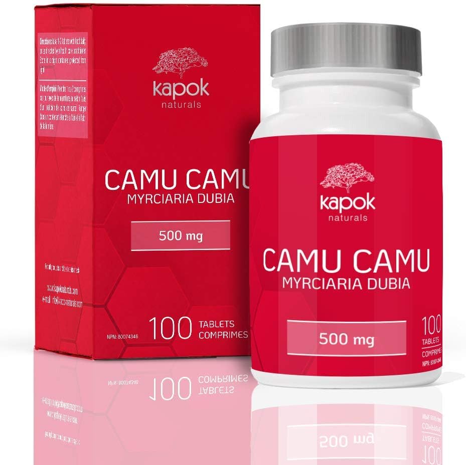 Kapok Naturals - Camu Camu Wholefood Vitamin C 500mg Tablets - Use Camu Camu Powder to Boost Immunity, Liver Cleanse, Digestion Support and Reduce Inflammation (100 Tablets)