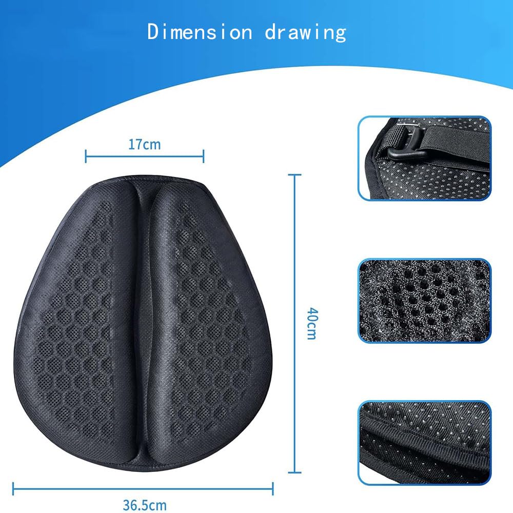 Coussin De Selle Moto Gel pour BMW R1300GS R 1300 R1300 GS 1300GS,3D Respirant Nid d'abeille avec Housse De Pluie,Assise Ergonomique Anti-Chocs Confort
