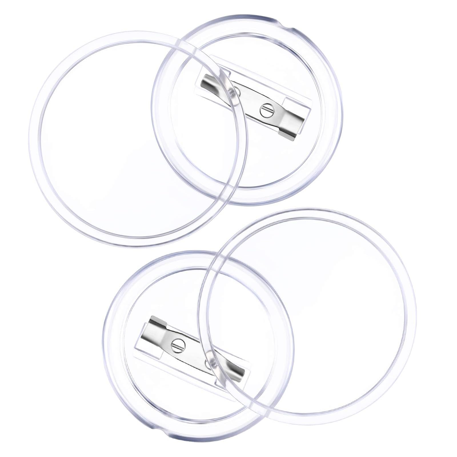 Sumind 36 Pack 1.5 Inch Acrylic Design Button Badge Clear Button Pin Badges Kit for Craft Supplies or DIY