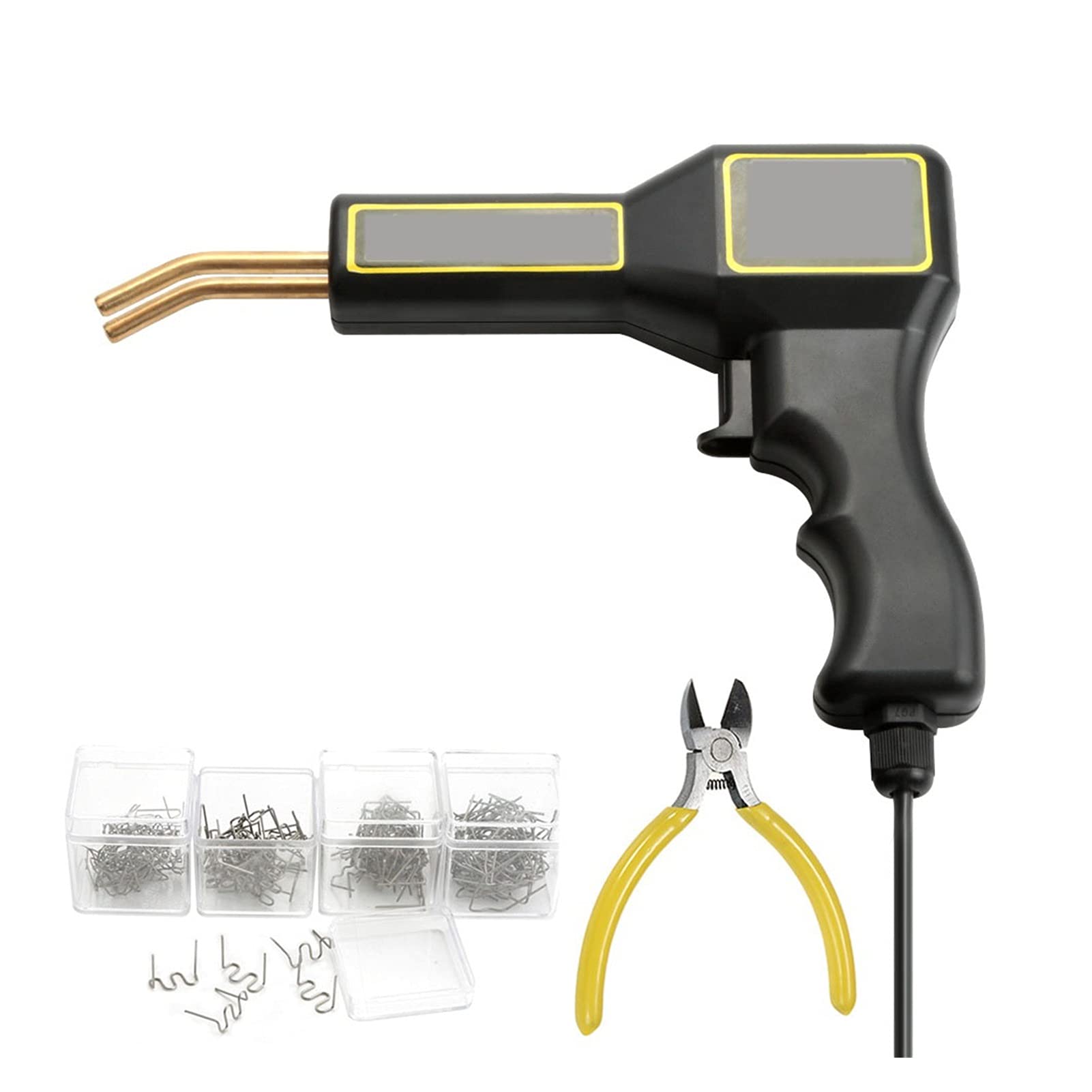 Kit Saldatore in plastica per Riparazione Cucitrice a Caldo Saldatrice in plastica Kit di Riparazione paraurti per Auto Riparazione saldatrice Riparazione Pistola saldatrice (Colore : Nero) (Nero)