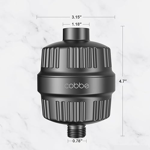 Miniatura 5 de Cobbe Filtro de ducha para cabezal de ducha de agua dura, con cartuchos de filtro reemplazables, filtro de agua de ducha de alto rendimiento para