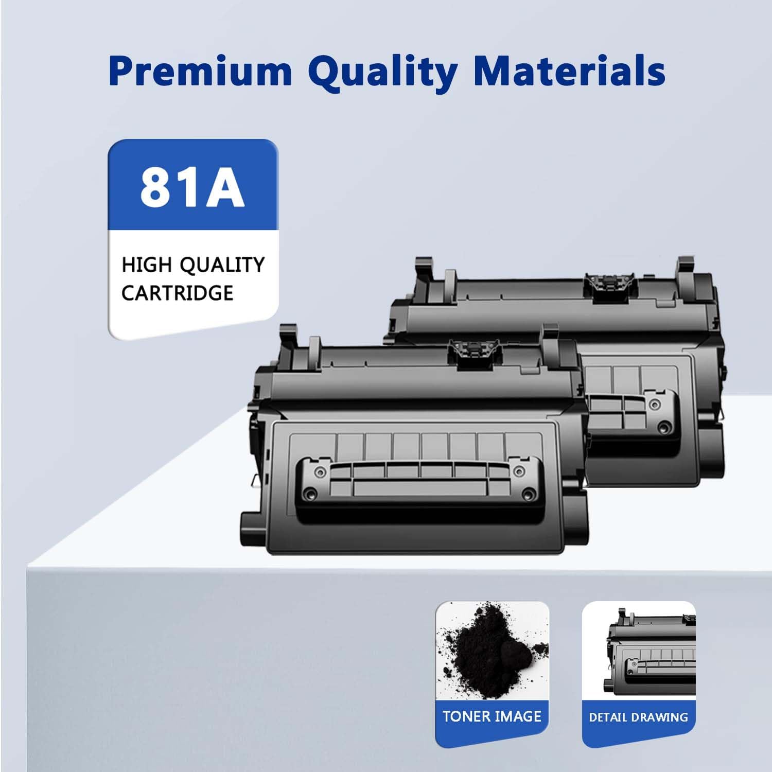 81A Toner Cartridges CF281A 2Black Compatible Replacement for HP 81A CF281A with Enterprise MFP M604 M604n M604dn M605 M605n M605dn M606 M606n M606dn M630 M630h M630dn M630f M630z Printer