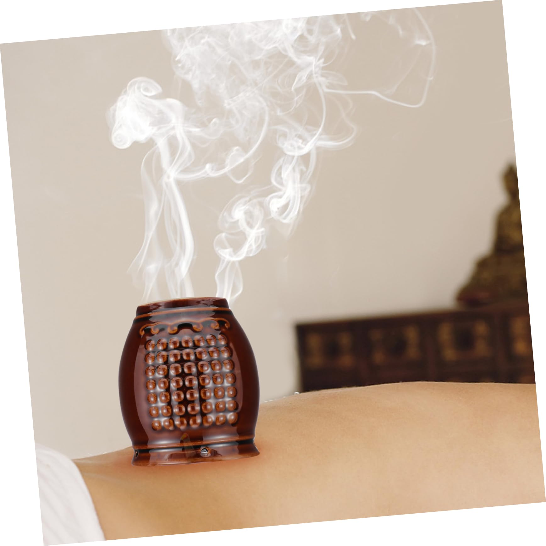 SEWOART Moxibustion Pot Smokeless Chinese Therapy Kit Moxa Cup Massager for Body Portable Moxibustion Box Ash Net