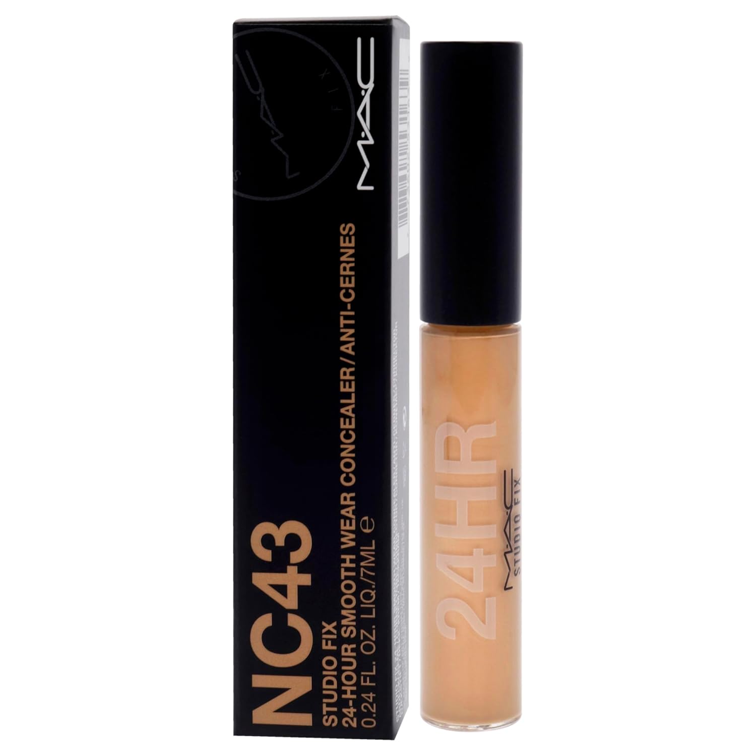 Studio Fix 24-Hour Smooth Wear Concealer - NC43 by MAC for Women - 0.24 oz Concealer