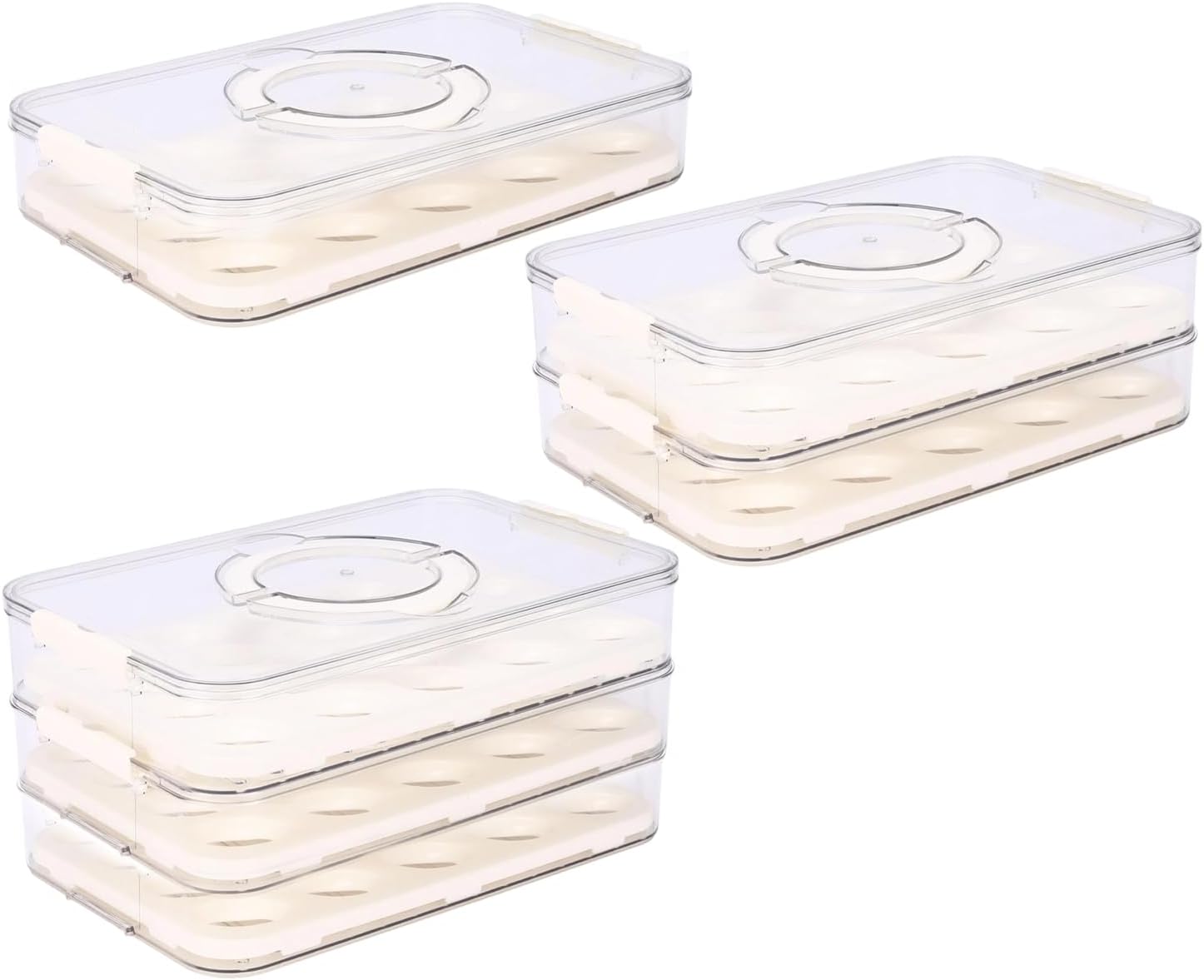 Stackable Two Layer Oocyte Container Refrigerator Safe Holds 40 Embryos Locking Lid Food Grade Easy Neat Clear LargeCapacity