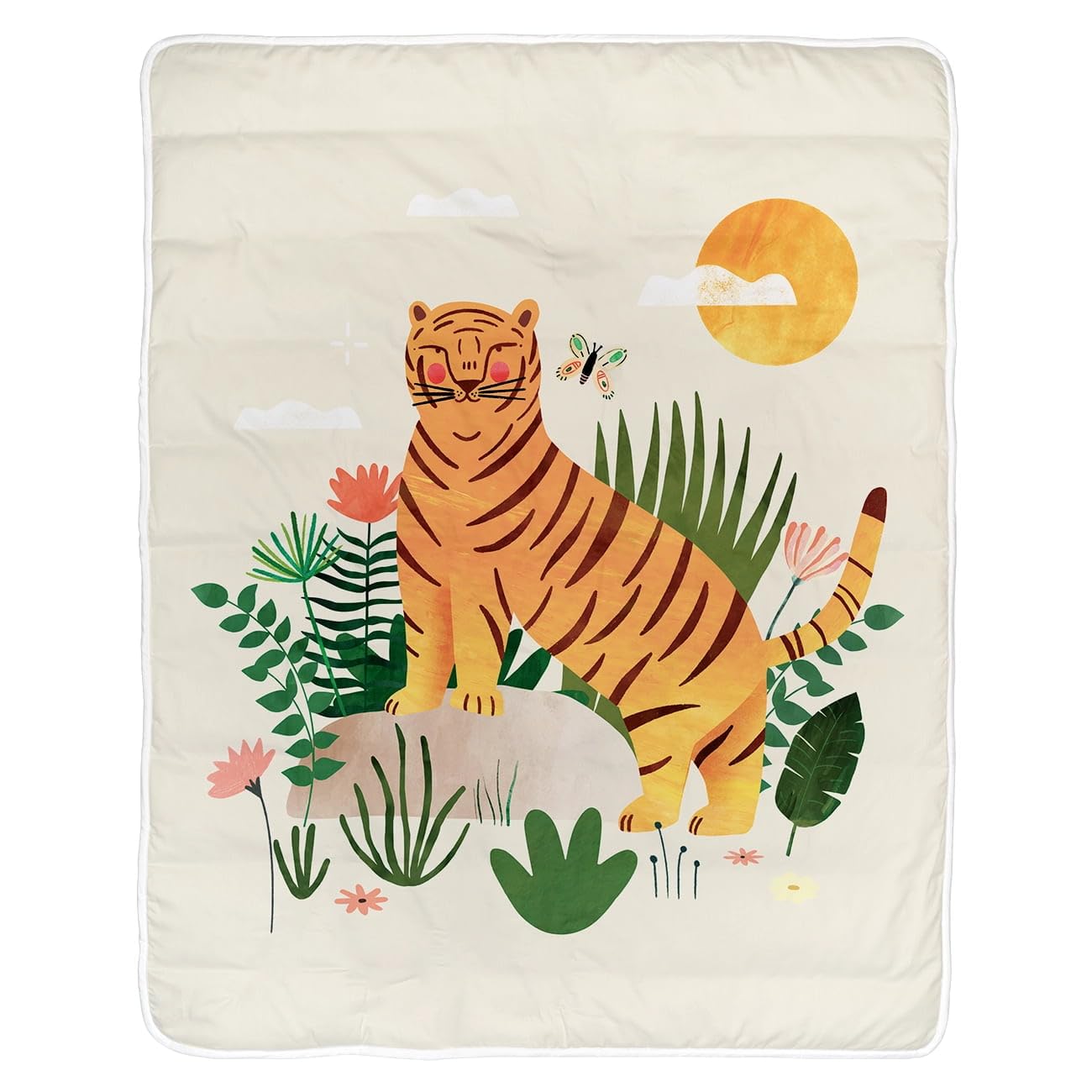 Rookie Humans Jungle Toddler Comforter. Soft Cotton Jersey and Cotton Sateen Shell. Warm and Cozy for All Seasons.
