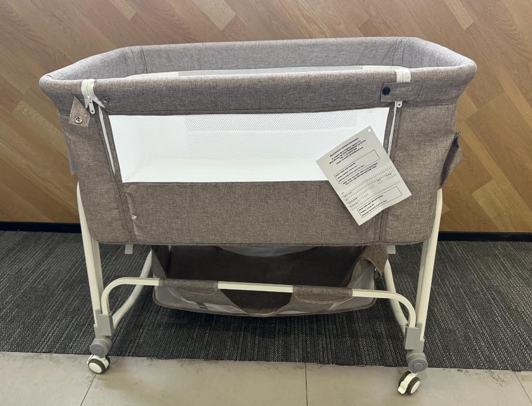 Uuoeebb Baby Bassient with Wheels and Storage (Khaki)