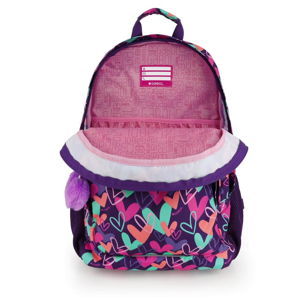 Gabol - Mochila Escolar de 3 Compartimentos 32x44x18 cm Kokoro con Espalda Ergonómica de Rejilla, Funda para Portátil 15,6'' y Base Reforzada