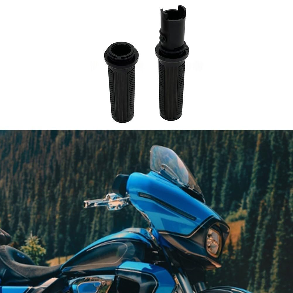 Puños de manillar de motocicleta para CVO121 Touring para Road Glide para Street Glide 117 - Goma de aluminio antivibración antideslizante negro