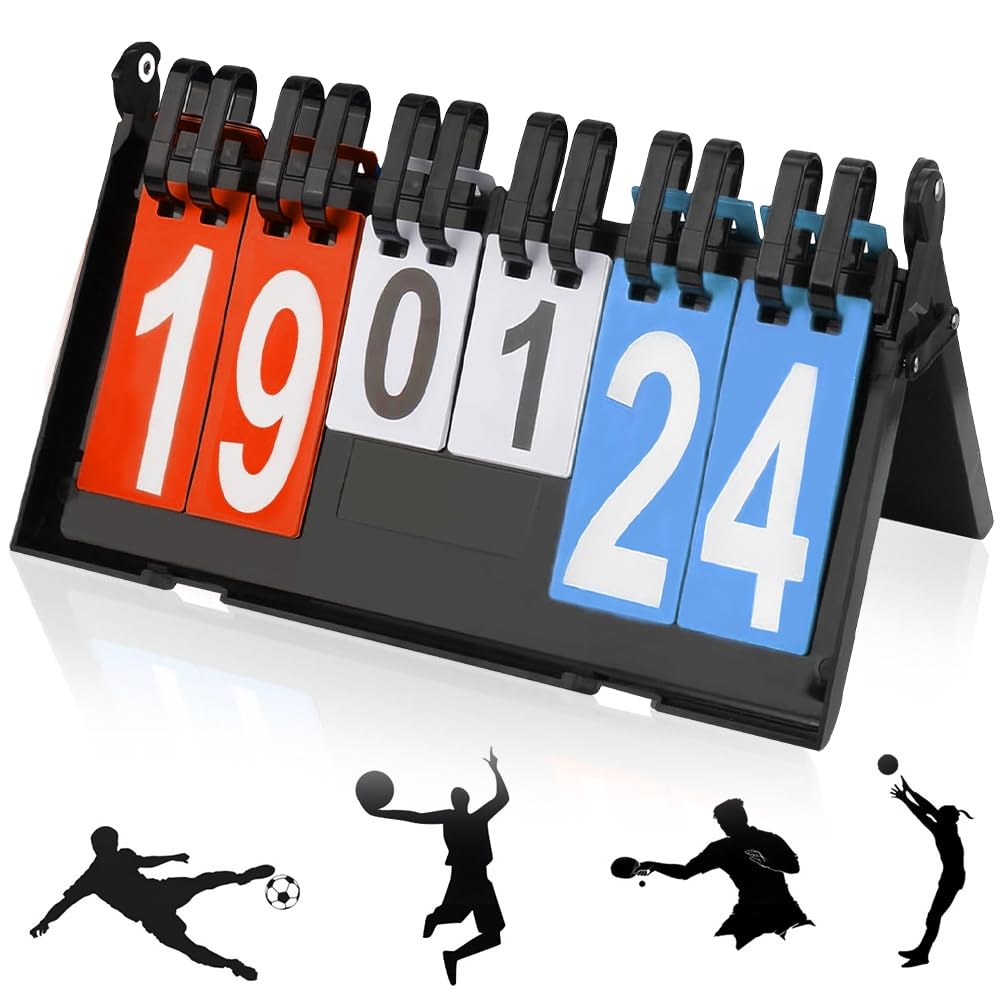 Mizikuu Marcador Deportivo 0-99 Flip Puntuación para Voleibol Baloncesto Tenis de Mesa Interior Exterior