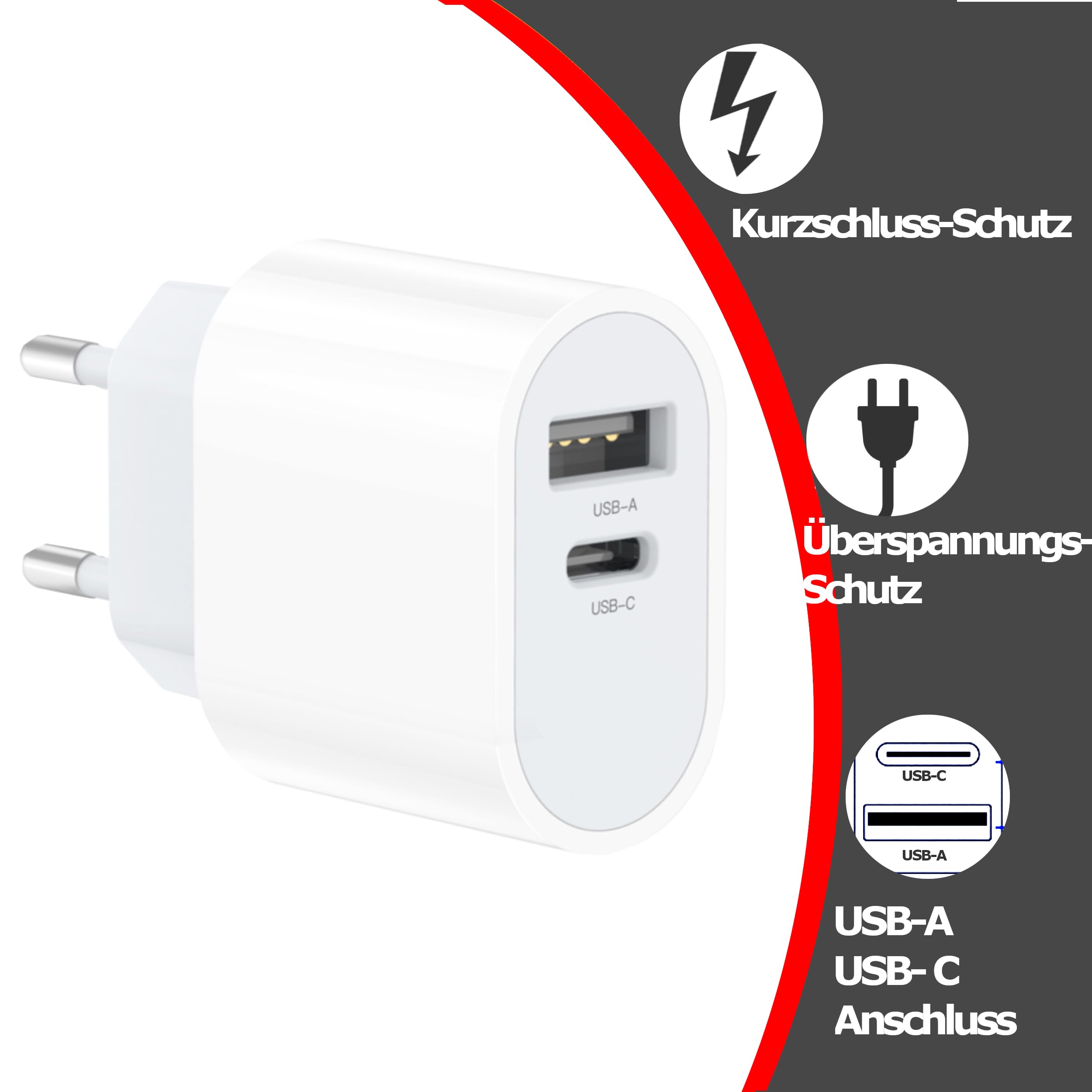 USB-C Kabel 60W – Fast-Charging-Kabel Für Xiaomi, Redmi, Poco, 1 Meter, In Weiß