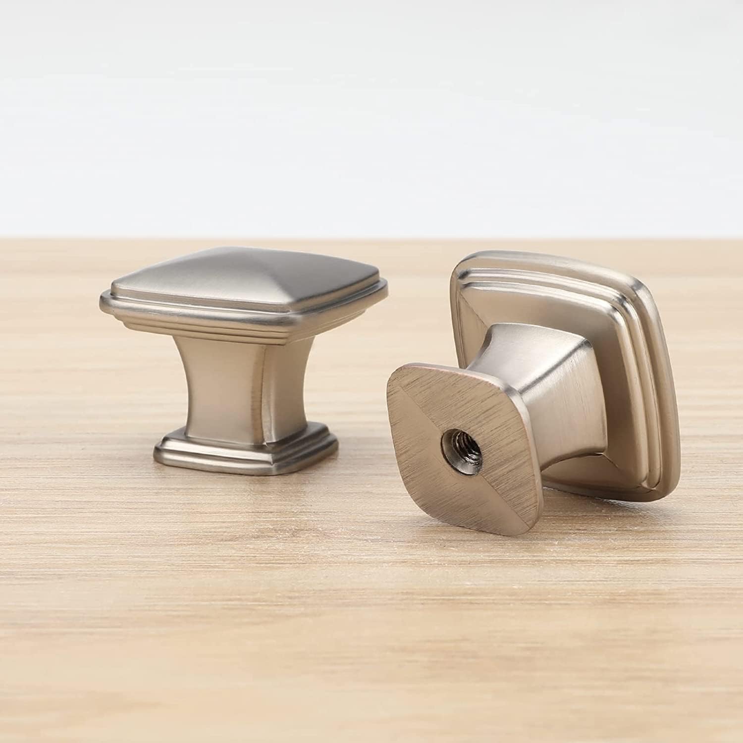 homdiy 50 Pack Kitchen Cabinet Knobs Brushed Nickel Cabinet Knobs for Dresser Drawers Silver Kitchen Hardware for Bathroom Cupboard,Zinc Alloy