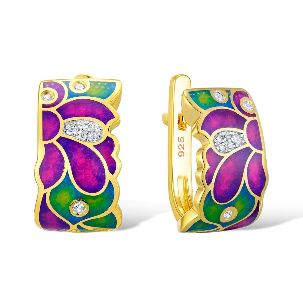 Boucles d'oreilles à fleurs le cadeau idéal avec pierres de zircone - 6