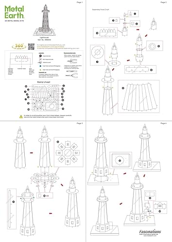 Miniatura 7 de Metal Earth Lighthouse - Kit de modelo de metal 3D con pinzas