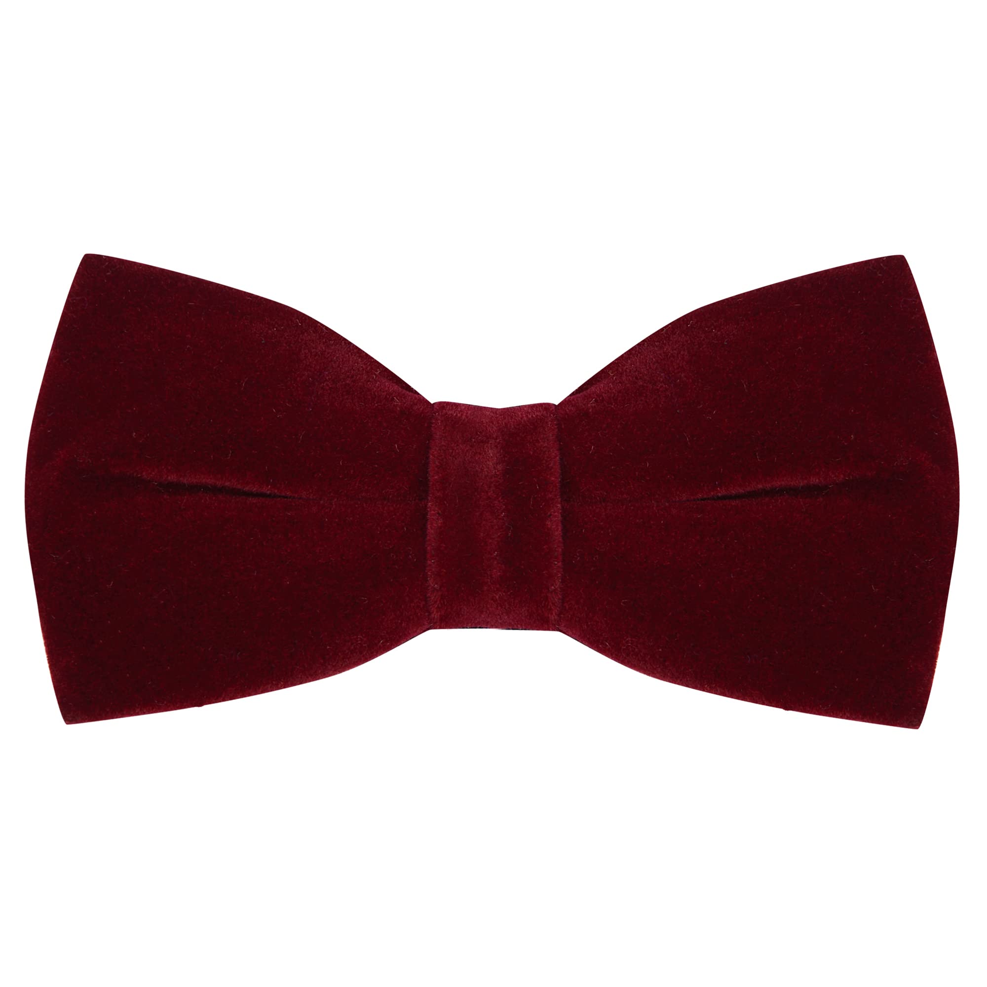 King & Priory Luxury Bordeaux Red Velvet Bow Tie