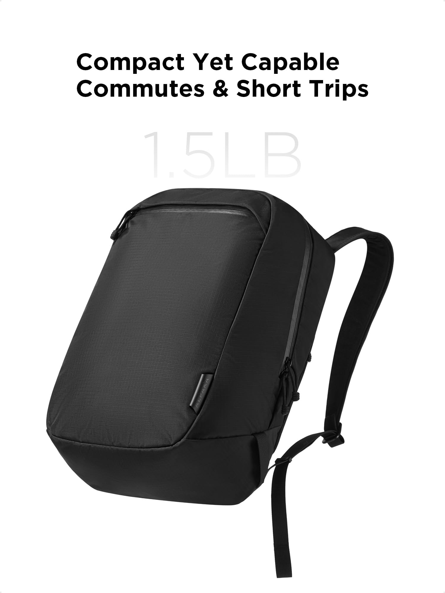 ALPAKA Essential Backpack 16L – Lekki Plecak na Laptopa | Dla laptopów 16-calowych, wewnętrzna kieszeń na butelkę, wodoodporny Axoflux 210D, idealny do pracy i podróży
