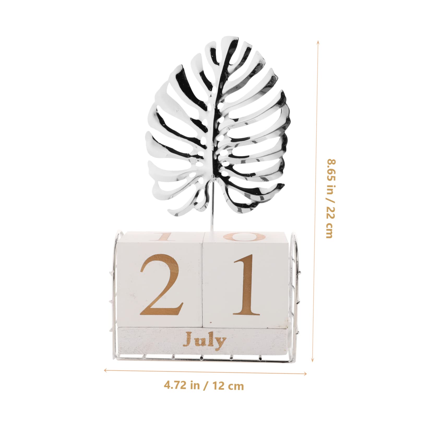 VILLCASE 4stücke Holzkalender Massivem Kreativer Tischkalender Für Schreibtisch Und Büro Manuell Verstellbarer Blockkalender Für Design Für Wohnräume Und