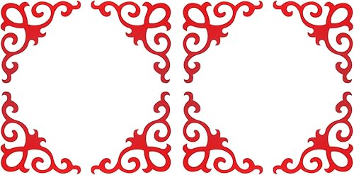 uxcell 8 calcomanías autoadhesivas para espejo de pared, 7.9 in x 7.9 in, acrílico, espejo hueco, patrón de apliques para decoración de pared de