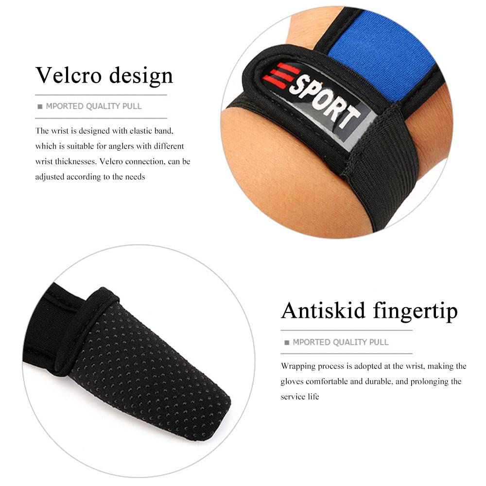 5 piezas de protección de dedos de pesca dedos transpirables guantes de un solo dedo elástico antideslizante dedo índice guantes de pesca unisex adecuados para la pesca al aire libre (5