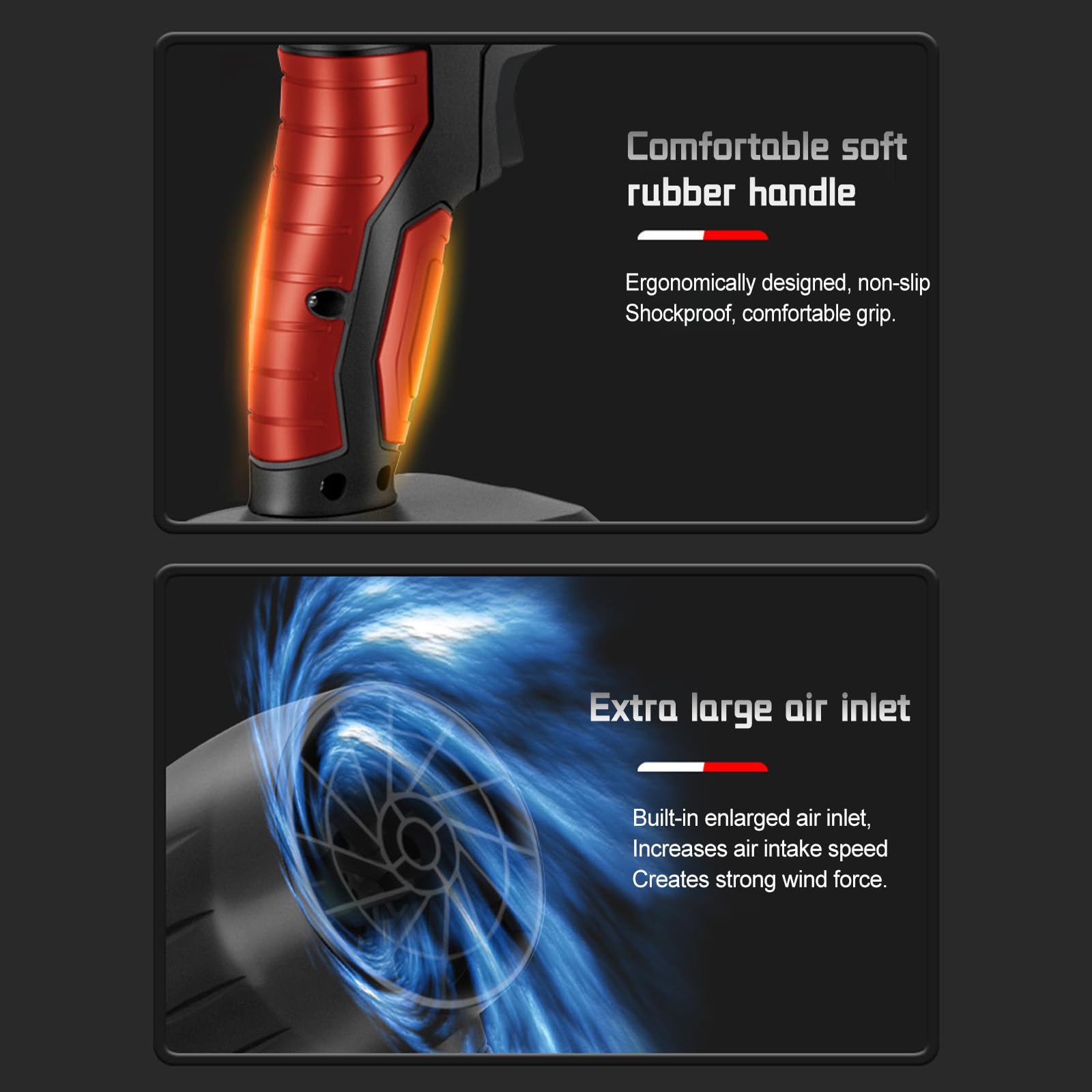 Turbo Blazer met 2 accu's voor krachtige blaasprestaties, 576 km/u windsnelheid,... | bol