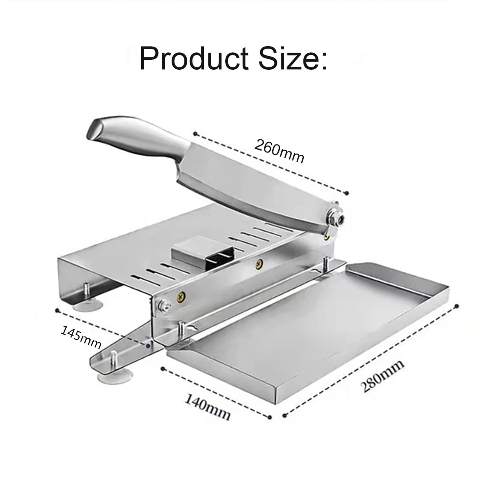Affettatrice Manuale per Carne con Ossa in Acciaio Inossidabile - Affettatrice Manuale Multiuso per Carne Fresca Commerciale