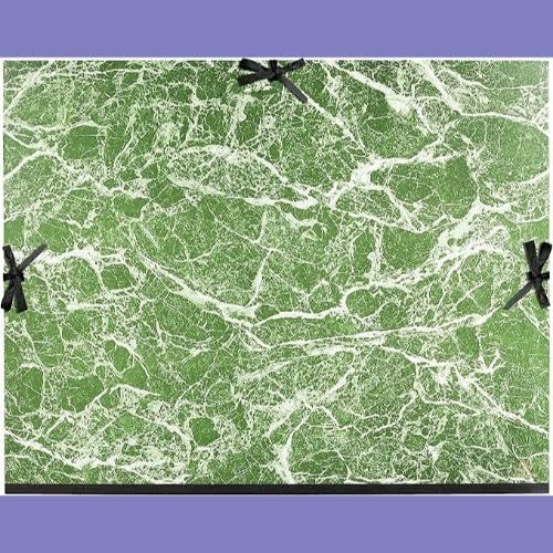 Exacompta 660E Teczka kreślarska – lakierowana – 61×76 cm – sznurki do zamykania – rozszerzany grzbiet – B2 – kolor: zie