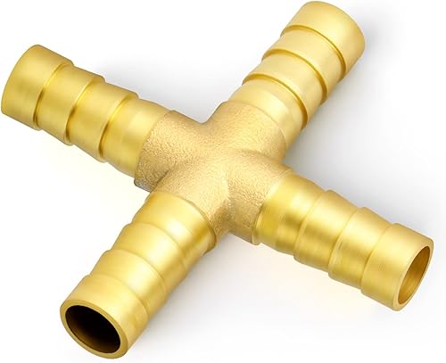 Miniatura 7 de GASHER 2 piezas de latón manguera de púas de manguera, accesorio de manguera de 3 vías (34 pulgadas x 34 pulgadas x 34 pulgadas x 34 pulgadas) con 6