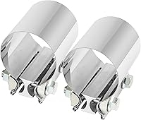 Vista 9 de 3.5 pulgadas 3.5 "Butt Joint Escape Band Clamp Sleeve Acero Inoxidable 2pcs