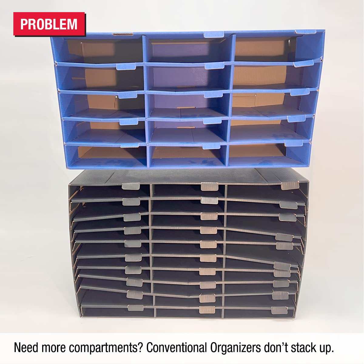 Ultimate Office TierDrop Literatur-Organizer/Formular-Sortierer, 6-Fächer-Add-On (für jede 3-breite Ebenen-Einheit), Grau mit Schwarz