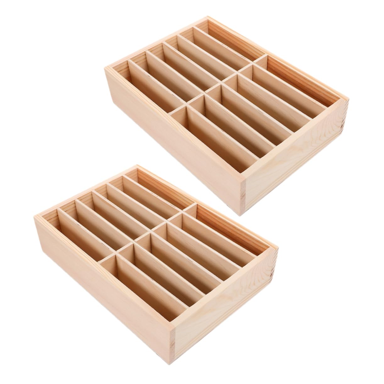Hemobllo Scatola Porta Telefono in Legno 12 Scomparti Set Da 2 Organizer Da Tavolo Per Cellulare Supporto Per Cellulare Ufficio Aula Riunioni Gestione Salvaspazio e Protezione Dispositivi