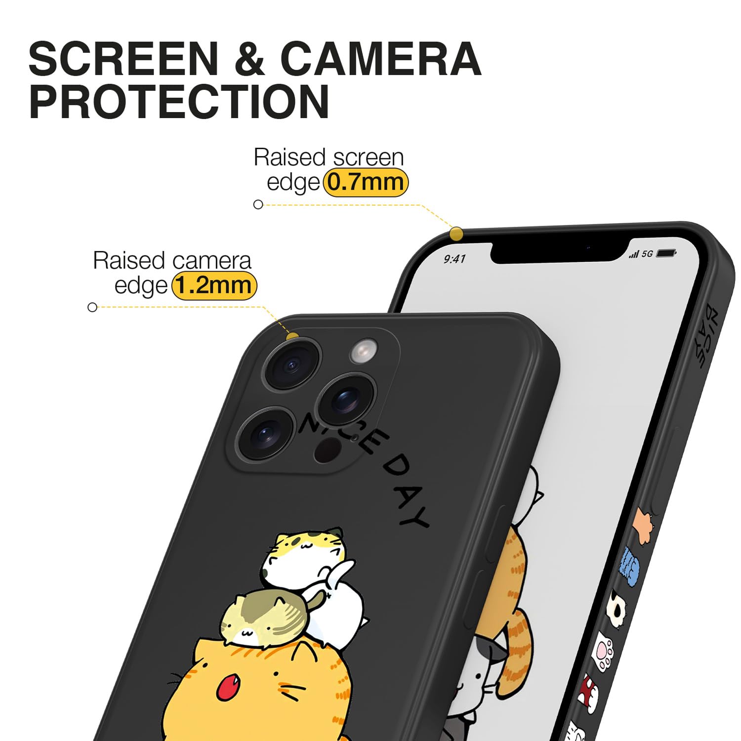 XINYEXIN Handyhülle Für Google Pixel 9a – Süßes Katzen-Cartoon Design, Transparent & Stoßfest