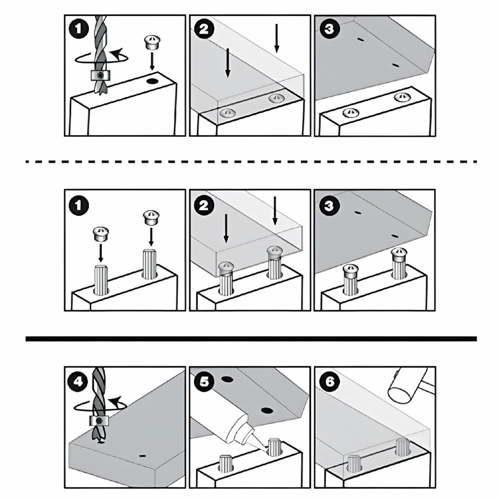 Kit Titebond Tasselli per Lavorazione Legno - Completo con 100 Tasselli e 24 Spine per Assi di Legno - Precisione e Affidabilità per la Falegnameria
