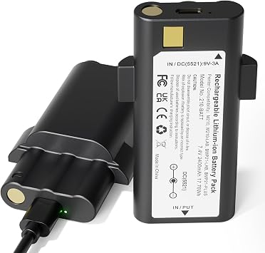 2 Pack Rechargeable Lithium Battery Pack Compatible with Brady Portable M210, M210-LAB, BMP21-LAB and BMP21-PLUS Label Printer, USB Type-C Charging