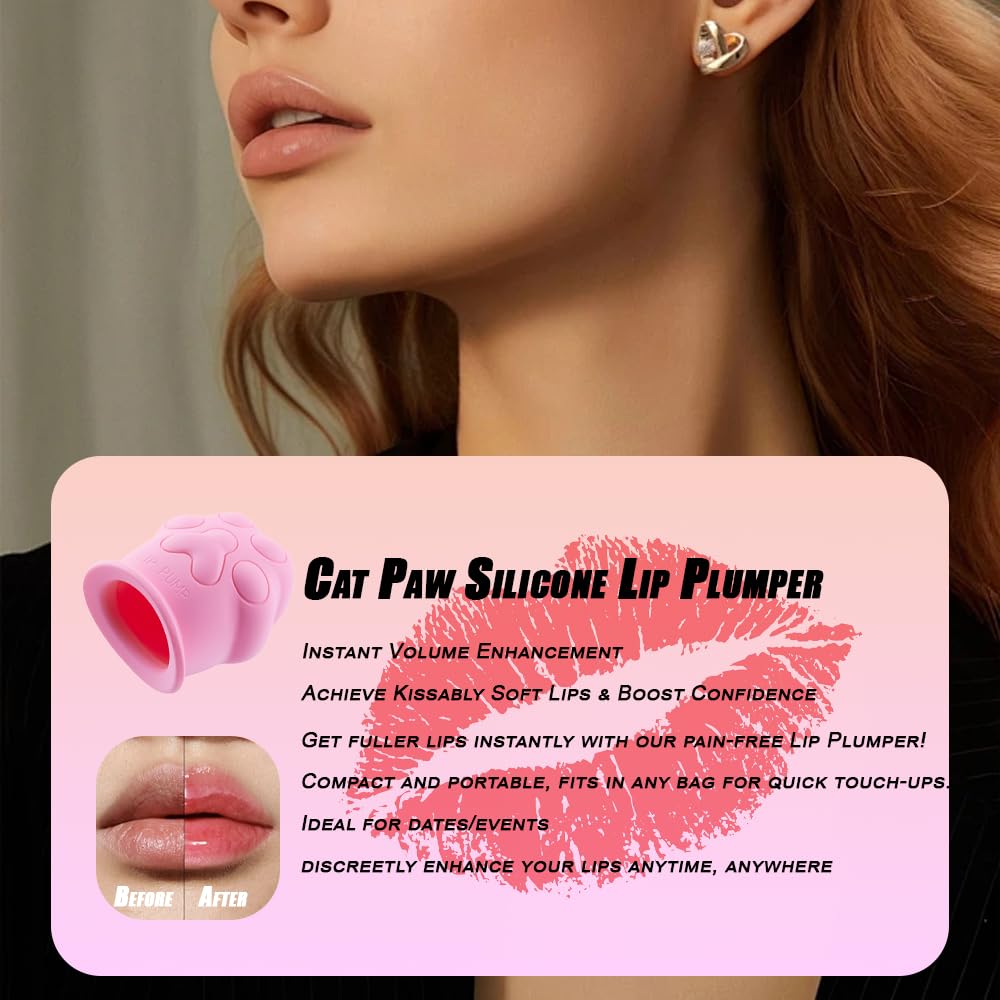 Plumper labbra in silicone da donna, strumento riutilizzabile istantaneo per migliorare le labbra, volume rapido e sensuale rimpolpante naturale per pre-trucco, feste e appuntamenti notturni