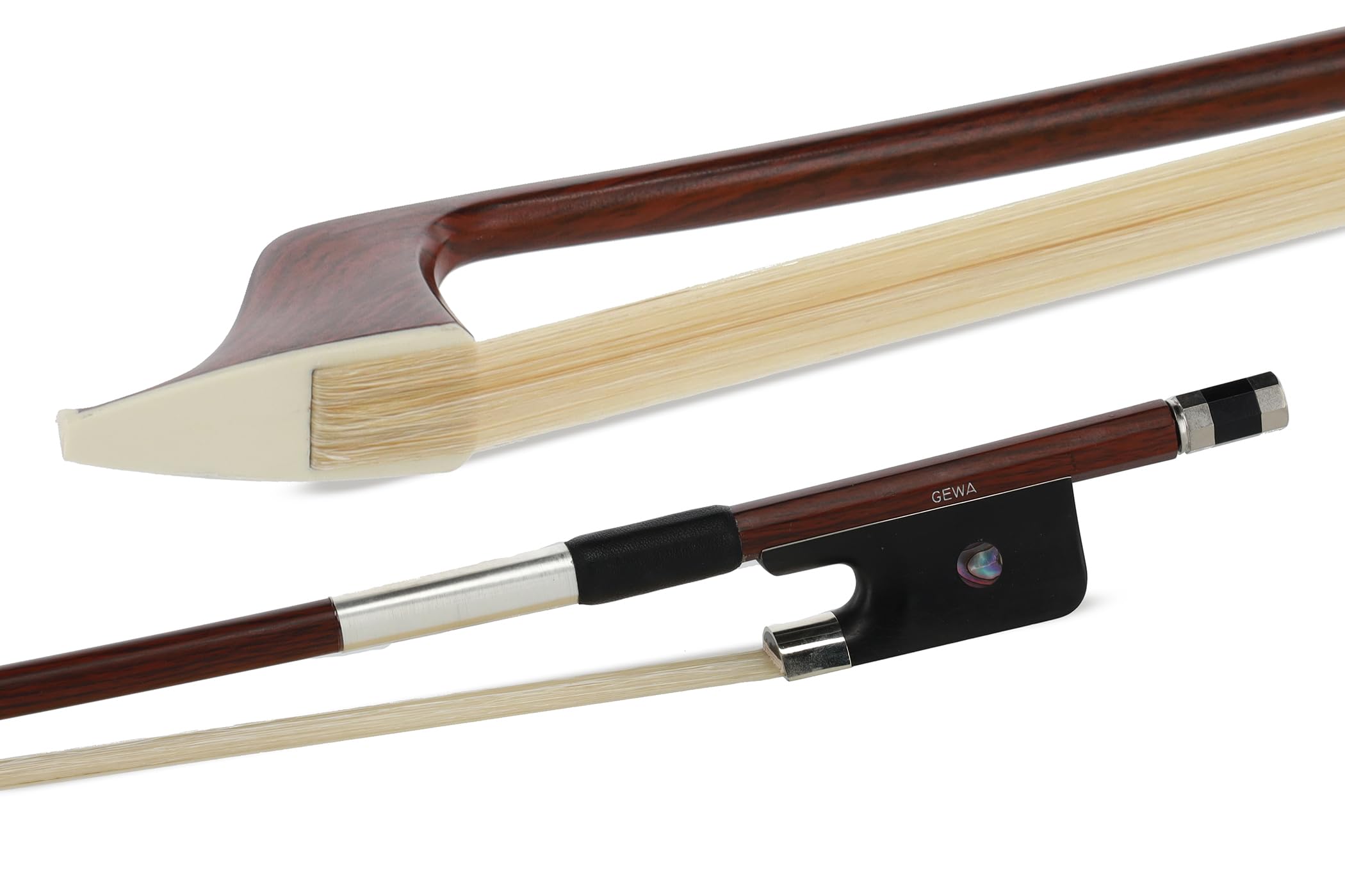 GEWA Archet de contrebasse Carbone Student 4/4 - Aspect bois brun foncé - Modèle français