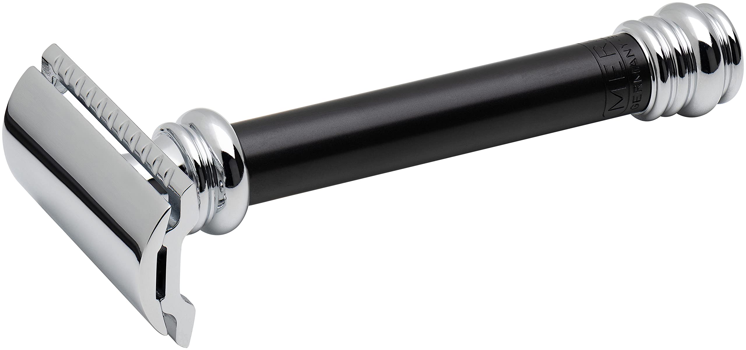 Merkur - Rasoir Réglable - Manche Noir Chrome