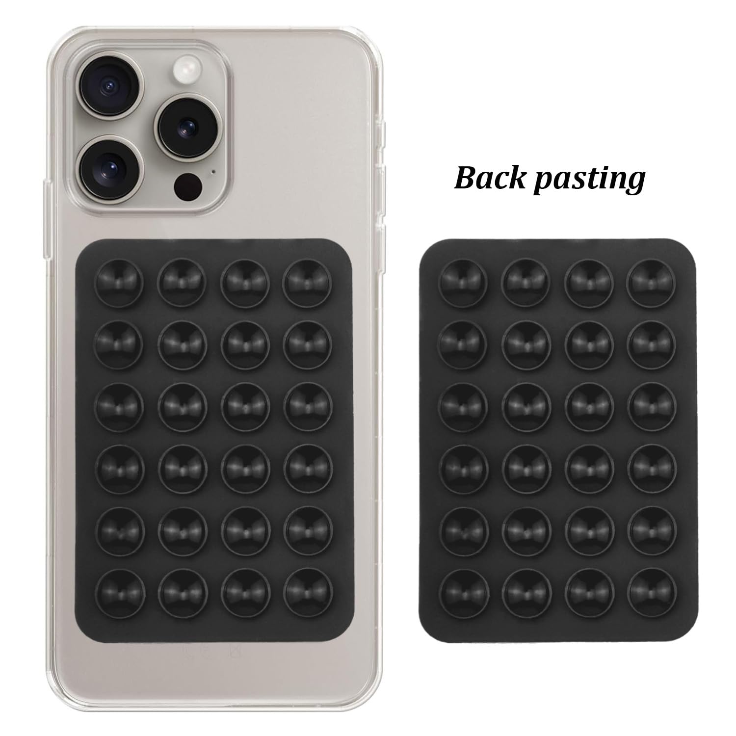 8 ventose per cellulare, supporto per cellulare, ventosa per cellulare, per selfie e video, durevole e facile da usare (nero, bianco, grigio e rosa