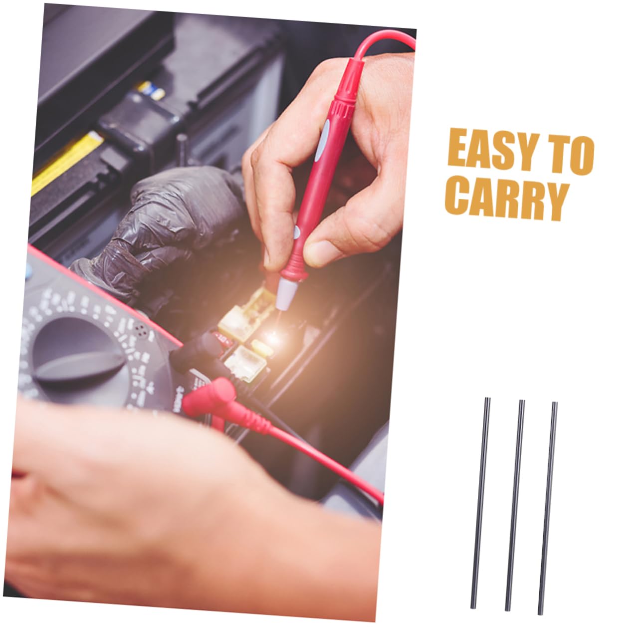 STOBAZA High Strength Graphite Stir Rods Graphite Stirring Sticks Stirring Rods for Melting Casting Electrolysis