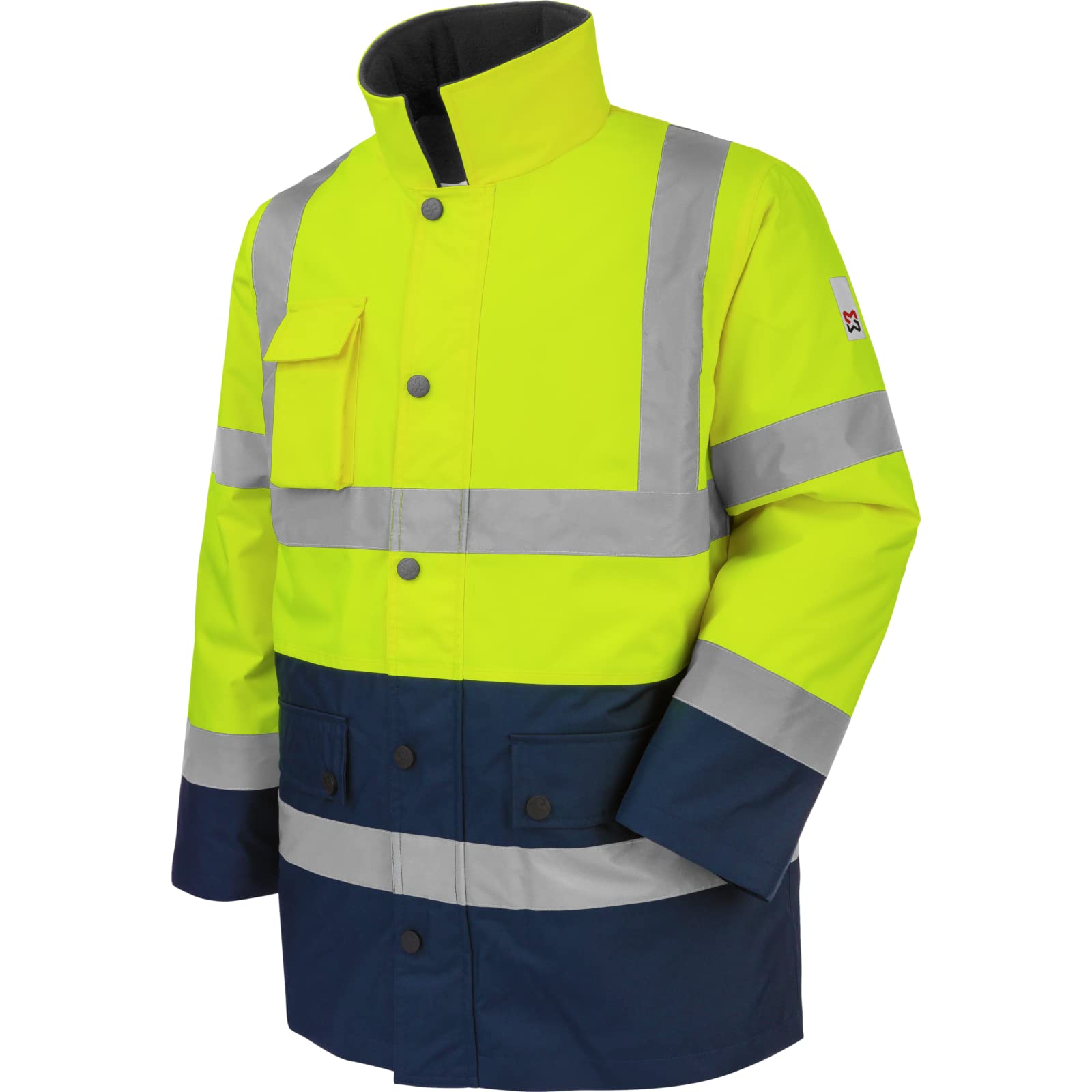 WÜRTH MODYF Parka de Trabajo Alta Visibilidad 3/2 Amarillo/Marino - Tamaño S